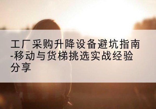 顺庆移动式升降机怎么选-工厂采购升降设备避坑指南-移动与货梯挑选实战经验分享